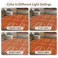 thumbnail image 7 of ODIKA 8'x10' Washable Area Rug Motif Blanket Football Center Hoop Striped Round Basketball Bold Playful for Dining Room, Large Office, Lounge, Non-Slip Chair-Friendly Mat, 7 of 7