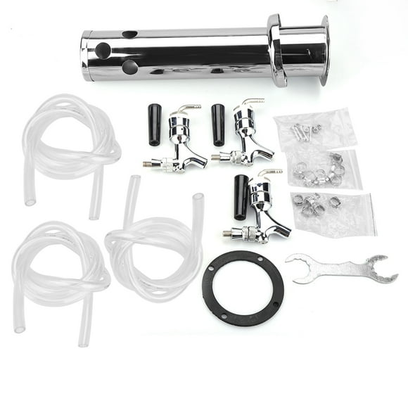 zhangqiuzhi Stainless Steel Triple Tap 3 Faucets Draft Beer Dispenser for Bar Home Brew Kegerator