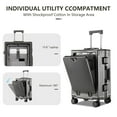 thumbnail image 2 of KFeng Black All Aluminum Carry-On Luggage,20 Inch Hard Shell Suitcase with Spinner Wheels & TSA Lock,22x14x9 Airline Approved, 2 of 7