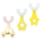 thumbnail image 2 of Cepillo de dientes Unisex PP portátil Portátil Handy Handy Lavable Remoce Lavable Cepillo de Dientes Inicio Inodoro Dientes Lavado Herramienta Amarillo 2-6 Edad 3pcs Jumpingount CE011430-02, 2 of 7