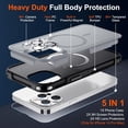 thumbnail image 2 of KOMI Magnetic for iPhone 14 Pro Max Case (Compatible with MagSafe) (12FT Military Grade Drop Protection) 2X Tempered (Glass Screen+Camera Lens Protector) Shockproof Phone Case 6.7 inch, Magnetic Gray, 2 of 4