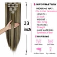 thumbnail image 2 of Women Fashion 7-piece Double-layer Full Head Hair Extension 16 Clips Thick Wig(Curly/Straight), 2 of 4