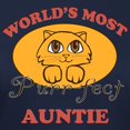 thumbnail image 3 of CafePress - One Purrfect Auntie Women's Dark T Shirt - Women's Traditional Fit Dark T-Shirt, 3 of 4