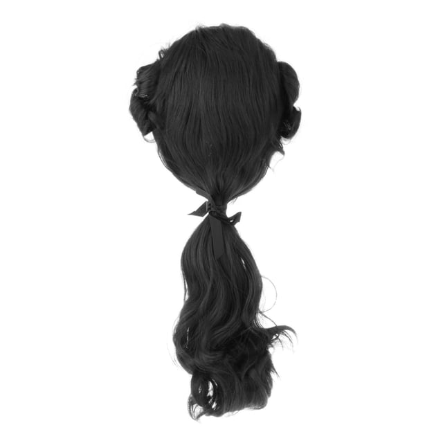 Cospla de peluca colonial Cosplay Mujeres Hombres Meniguables Cabello sintético SINTÉTICO Comic Con negro