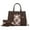 Plaid Coffee, variant on MKF Collection Christine Circular Print Vegan Leather Women's Satchel Handbag & Wristlet Wallet, Sleek Top-handle Purse Handbag by Mia K 2 pcs - Light Gray