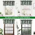 thumbnail image 6 of DriftAway Tropical Ba Leaves Botanical Pattern Lined Thermal Insulated Energy Saving Window Curtain Valance for Living Room Rod Pocket 52 Inch by 18 Inch Plus 2 Inch Header Linen Green, 6 of 6