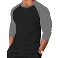 thumbnail image 2 of CYiJun Long Sleeve Shirts for Men Long Sleeve Crewneck Cotton Blend Tee Moisture Wicking Casual Tops, 2 of 5