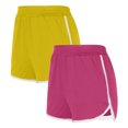 thumbnail image 2 of Ashirexll Running Shorts for Women, Womens Gym Shorts, 2PC Solid Color Casual Loose Comfortable Elastic Waist Yoga Athletic Trendy Beach Pants with Pockets, 2 of 3