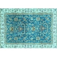 thumbnail image 1 of Ahgly Company Indoor Rectangle Oriental Light Blue Traditional Area Rugs, 6' x 9', 1 of 4