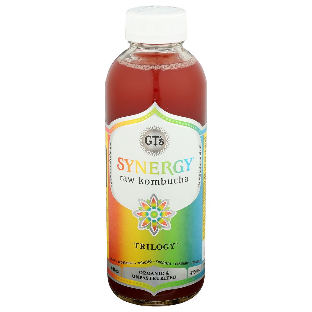 GTS Enlightened Synergy Organic Trilogy Raw Kombucha, 16 Fluid Ounce