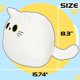 thumbnail image 2 of Gato animales de peluche blanco de felpa, gato gordo kawaii almohada cosas, para niños decoración del hogar regalo niños niñas cumpleaños San Valentín Navidad blanco, 15IN / 40CM oso de fresa electrónico, 2 of 6