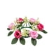 thumbnail image 2 of CaiYueKe Artificial Rose Flower Candle Holder Wreath Wedding Tabletop Decoration Romantic Centerpiece for Valentine's Day Anniversary Party Home Decor, 2 of 7
