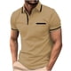 thumbnail image 2 of pstuiky camisetas de manga corta para hombre, Camiseta informal de color liso con solapa y botones y bolsillo versátil para hombre ropa de hombre m, 2 of 3