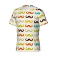 thumbnail image 3 of Rocae Colorful Mustache for Men's Moisture-Wicking Crew Tee - T-Shirt for Sports, Outdoor Activities, and Casual Wear3X-Large, 3 of 9