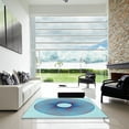 thumbnail image 6 of Ahgly Company Indoor Square Patterned Windows Blue Area Rugs, 3' Square, 6 of 6