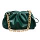 thumbnail image 1 of Bolsos de hombro con cadena para mujer Bolso de embrague de fiesta en la nube de cuero PU (Verde) Likrtyny Para estrenar, 1 of 8