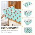 thumbnail image 2 of Yayeee Collapsible Cube Storage Bin with Lid Fabric Closet Decorative Basket with Handles, Strawberry Pattern, 2 of 7