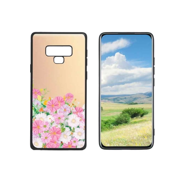 Compatible with Samsung Galaxy Note 9 Phone Case, Floral-Flowers-Cute74 Case Men Women, Flexible Silicone Shockproof Case for Samsung Galaxy Note 9