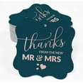 thumbnail image 2 of Inkdotpot Hang Tags Thanks From The New Wedding Favor Bracket Shape Gift Tags Real Rose Gold Foil Bonbonniere Tag Pack Of 100, 2 of 7