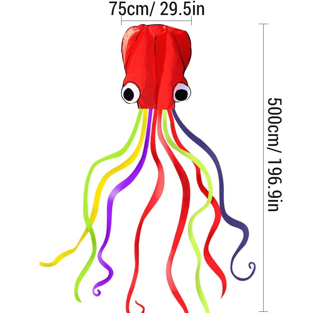 Suodoka 3-Piece Delta Kite Set – Tropical Fish & Octopus Kites, Lightweight, Vibrant Colors, Easy Setup for All Ages
