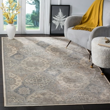 SAFAVIEH Vintage Shaelyn Transitional Area Rug, Cream/Blue, 3'3" x 5'7"