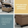 thumbnail image 3 of Convenience Concepts Designs4Comfort 5th Avenue Storage Ottoman, Sandstone Fabric, 3 of 10