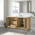 thumbnail image 4 of Vanity Art 60" Bathroom Vanity with Sink and Engineered Marble Top, Freestanding Storage Cabinet with 2 Drawers, 2 Shelves and 1 Flip Down Tray, 4 of 10