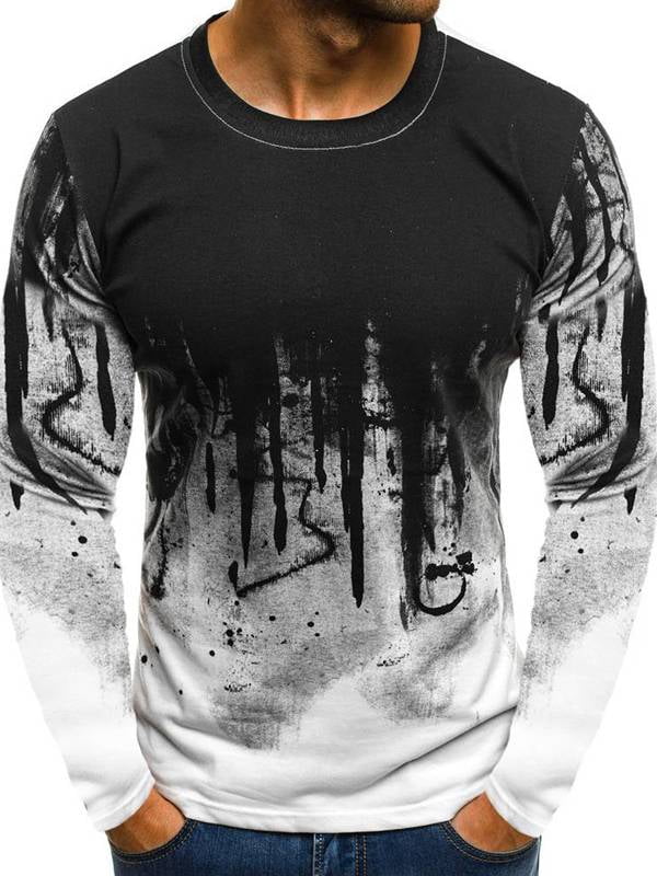 Slim Fit O-Neck Long Sleeve Muscle Tee 
