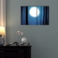 thumbnail image 2 of wall26 - Canvas Wall Art - Bright Full Moon Viewed Through The Woods - Gallery Wrap Modern Home Art | Ready to Hang - 16x24 inches, 2 of 3
