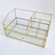 thumbnail image 4 of Joyería baratija caja de cristal ornamentado pendientes caja de cristal y marco dorado caja decorativa mostrador caja de, 4 of 8