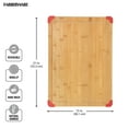 thumbnail image 4 of Farberware 15-inch by 21-inch Bamboo Wood Cutting Board with Red Non-slip Corners, 4 of 8