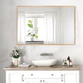 thumbnail image 1 of NeuType Wall Mounted Mirror Rectangle Gold 36"x24", 1 of 7