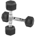 thumbnail image 3 of BalanceFrom&nbsp;Rubber Encased Hex Dumbbells, 5lbs Pair, 3 of 6