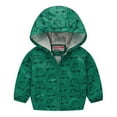 thumbnail image 2 of EnJoCho Kids Fashion Overclothes Toddler Kids Baby Girls Boys Long Sleeve Floral Print Zipper Hooded Coat Jacket Kids Trendy Wear 2-3 Years, 2 of 3