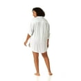 thumbnail image 4 of Women's Plus Size Live In Color Button Down Shirt Swimsuit Cover Up, 4 of 8