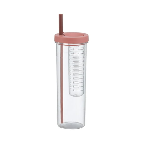 Portable Foldable Straw Water Bottle with Internal Filter and Strainer for Eco-Friendly Hydration