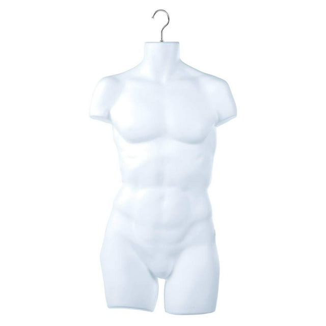 Only Hangers Mannequin Suspendu en Plastique pour Homme, Forme Claire Givrée - Lot de (1)