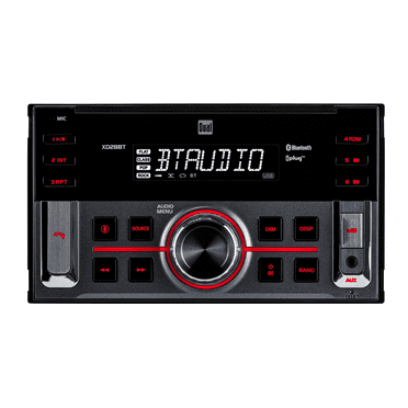 Dual Electronics XD28BT, Car Stereo Head Unit, Double DIN with Bluetooth, 7-Character LCD, New