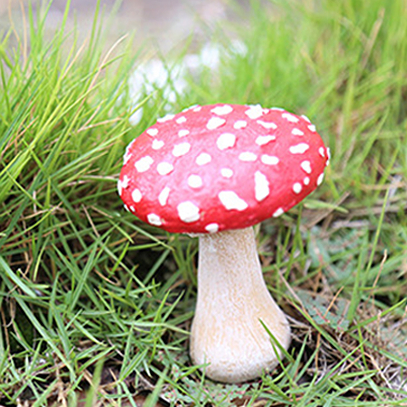 Mushroom Garden Decor Resin Mushroom Statue Decor Fairy Garden Ceramic