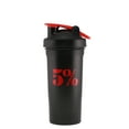 thumbnail image 3 of 5% Nutrition Rich Piana Gym Protein Shaker Bottle | Fits Most Cup Holders | Leak-Proof | Measurement Line | BPA-Free Plastic | Internal Mixer 20oz | Black Red, 3 of 6