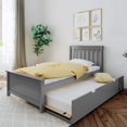 thumbnail image 1 of BEDSMART Solid Wood Twin Size Bed With Trundle | Gray, 1 of 7