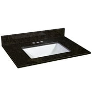 Design House 563197 Granite Vanity Top 31", Black Pearl