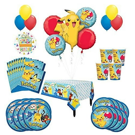  Pokemon  Birthday  Party  Supplies  and 16 Guest 94pc Balloon 