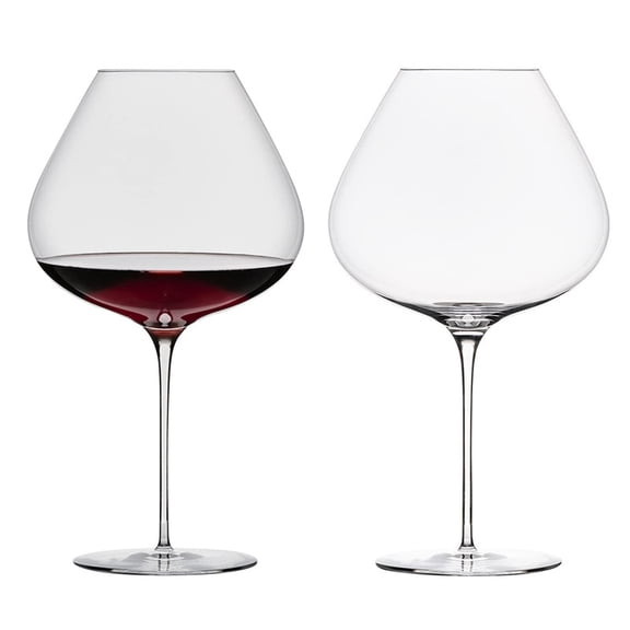 Handblown Crystal Wine Glasses Set of 2, 29 oz Large Red Wine Glasses, Thin Rim, w/Gift Box