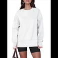thumbnail image 1 of Sudaderas Oversize para Mujer, Cuello Redondo, Larga, Informales, Holgadas, con Aberturas, para Otoño L, 1 of 9