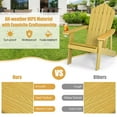 thumbnail image 6 of Costway Patio HIPS Adirondack Chair with Cup Holder Weather Resistant Outdoor 380LBS Yellow, 6 of 11