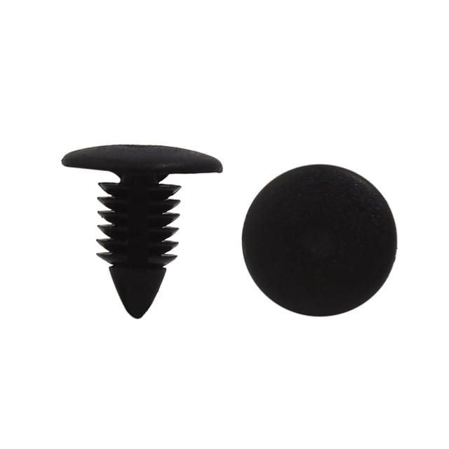100Pcs Clips del Panel Remache de Plástico 9mm Agujero Vehículo Coche Negro Tipo Empuje Parachoques Recortes Embellecedor