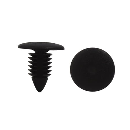 Unique Bargains 100pcs Black Car Push Type Trim Bumper Panel Clips Plastic Rivet 9mm Hole