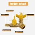 thumbnail image 5 of Brass Ball Valve with Ergonomic Handle for Home Use Golden 1 Pc DN15 12mm, 5 of 8