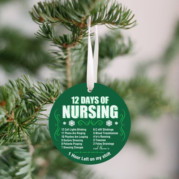 12 Days of Nursing Christmas Ornament for Nurses